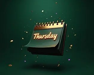 GreenBet Thursday bonus artwork with a calendar